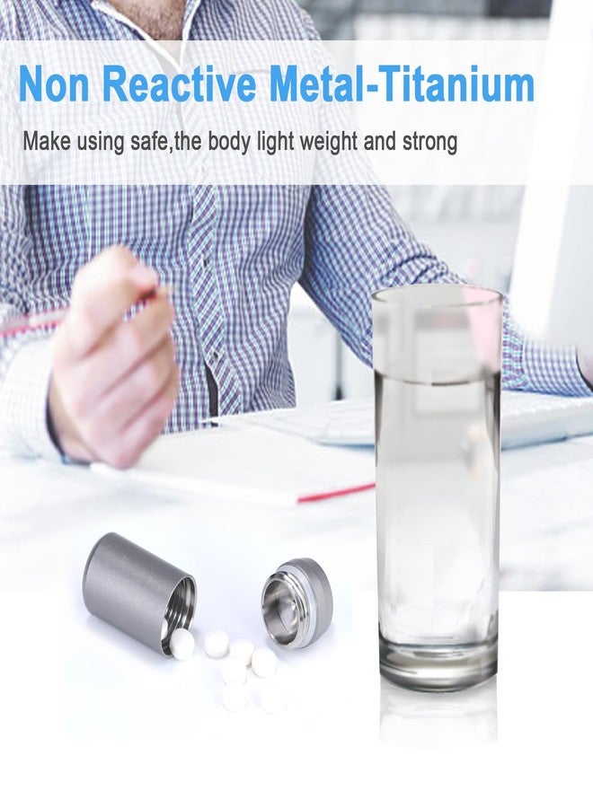 SHD Pill Holder Keychain,Titanium Waterproof Mini Pill Case Container,Portable Small Pill Box for Outdoor Travel Camping - Image 5
